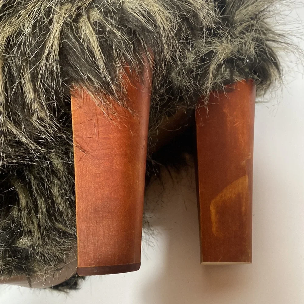 Rare Limited Edition Lita - Shag Jeffrey Campbell Faux Fur Booties in Ta… - Picture 13 of 17